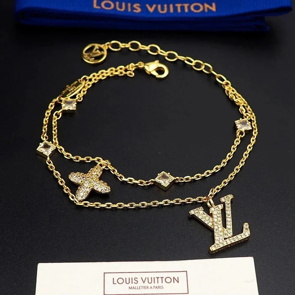 Louis Vuitton Louis Vuitton LV Trainer Gold Crystal Bracelet Gold - 1