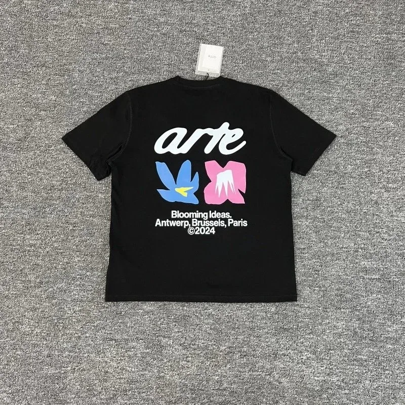 Other Black 'arte' Blooming Ideas T-Shirt ART-104 Black - 1