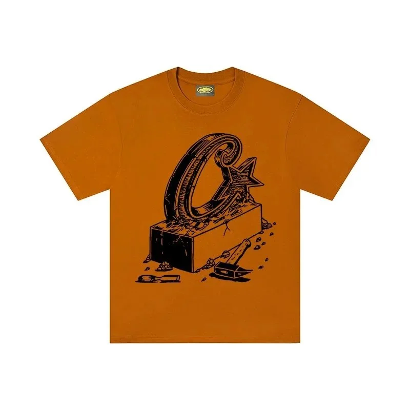 Other Orange Star & Ring Graphic T-Shirt Orange - 1
