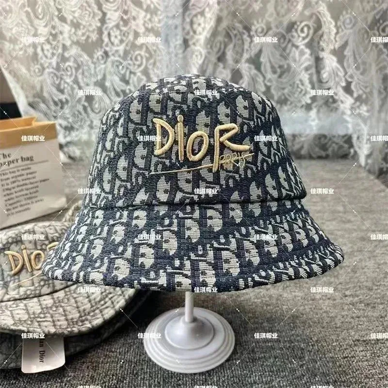 Dior Dior Dior Book Tote Oblique Pattern Bucket Hat Black