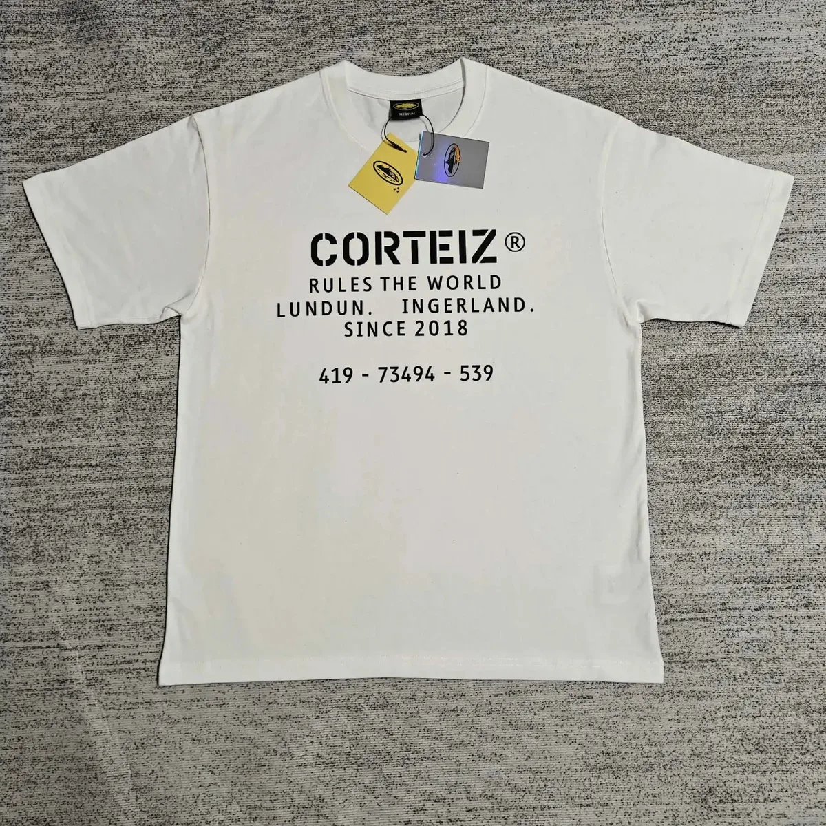 Corteiz Corteiz Rules the World White T-Shirt White - 1