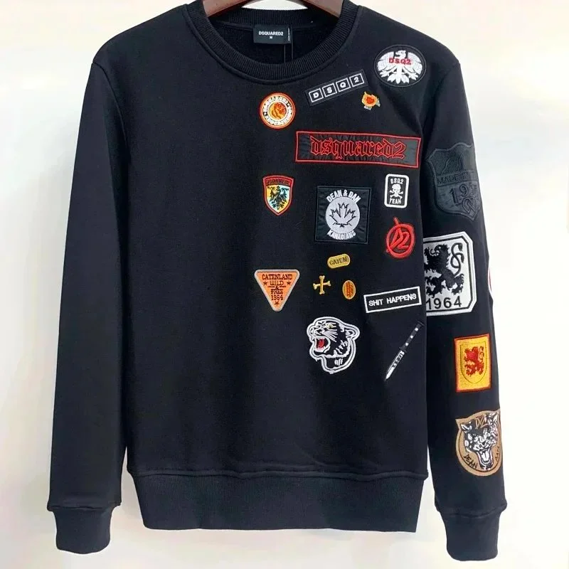 DSQUARED2 DSQUARED2 Cool Guy 35 Black Patchwork Sweatshirt Black