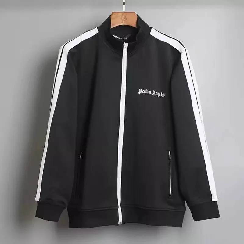 Palm Angels Palm Angels Track Black/White Zip-Up Jacket Black - 1