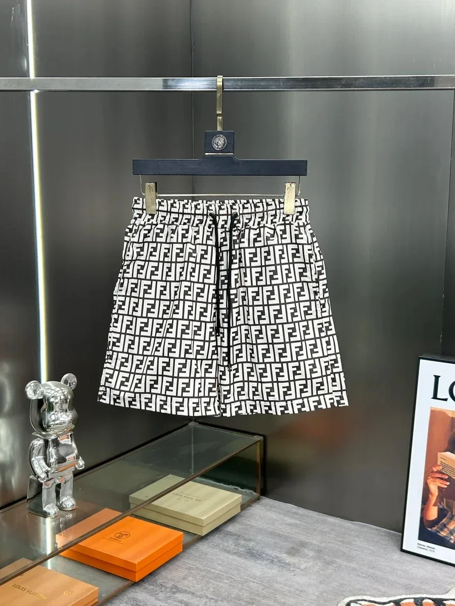 Fendi Fendi Iconic FF Print Shorts Black/White Black - 1