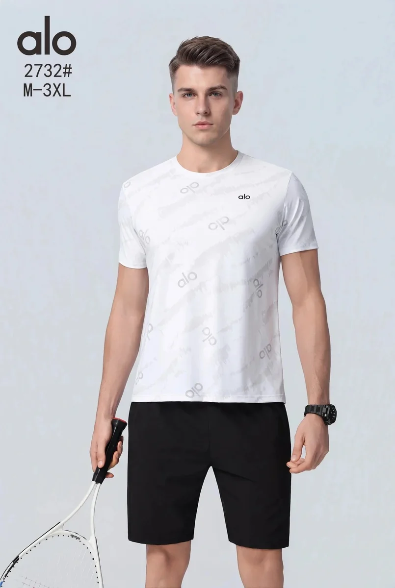 Alo Yoga Alo 2732# White Sporty T-Shirts White - 1