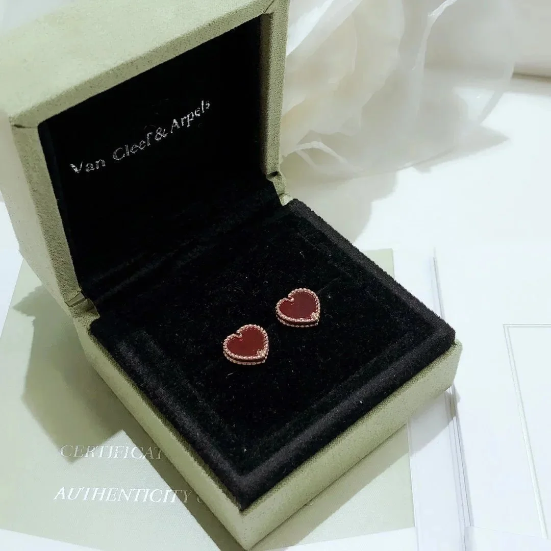 Van Cleef & Arpels Van Cleef & Arpels Heart Earrings Red and Gold Red
