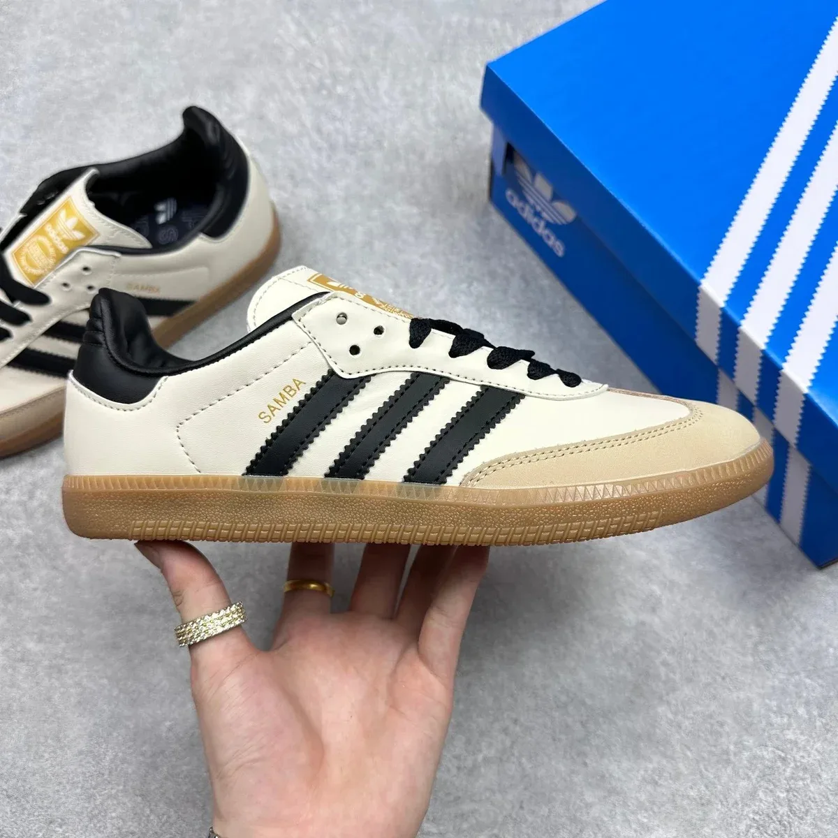 Adidas Adidas Samba White/Black/Gum Sneakers White
