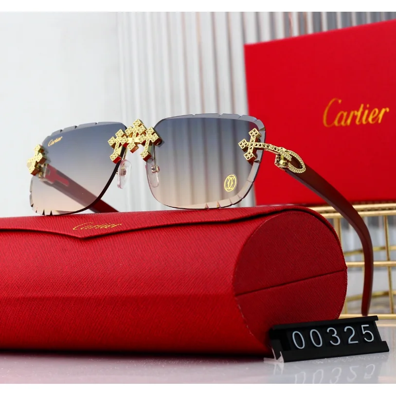 Cartier Cartier Soleil Blanc Gold-Tinted Sunglasses Gold - 1