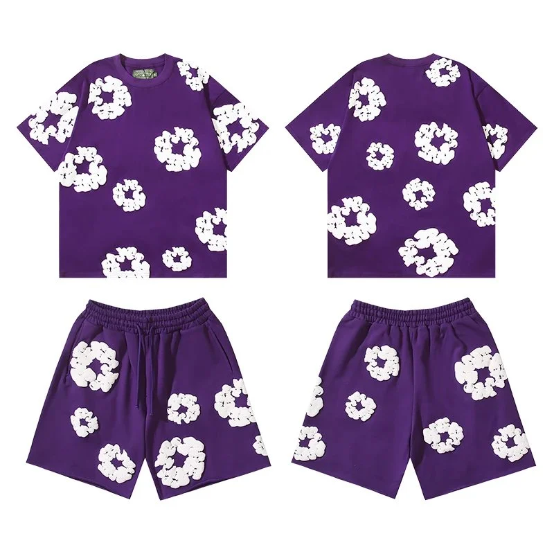 Other Purple White Flower Print Co-ord Set S29 Purple - 1