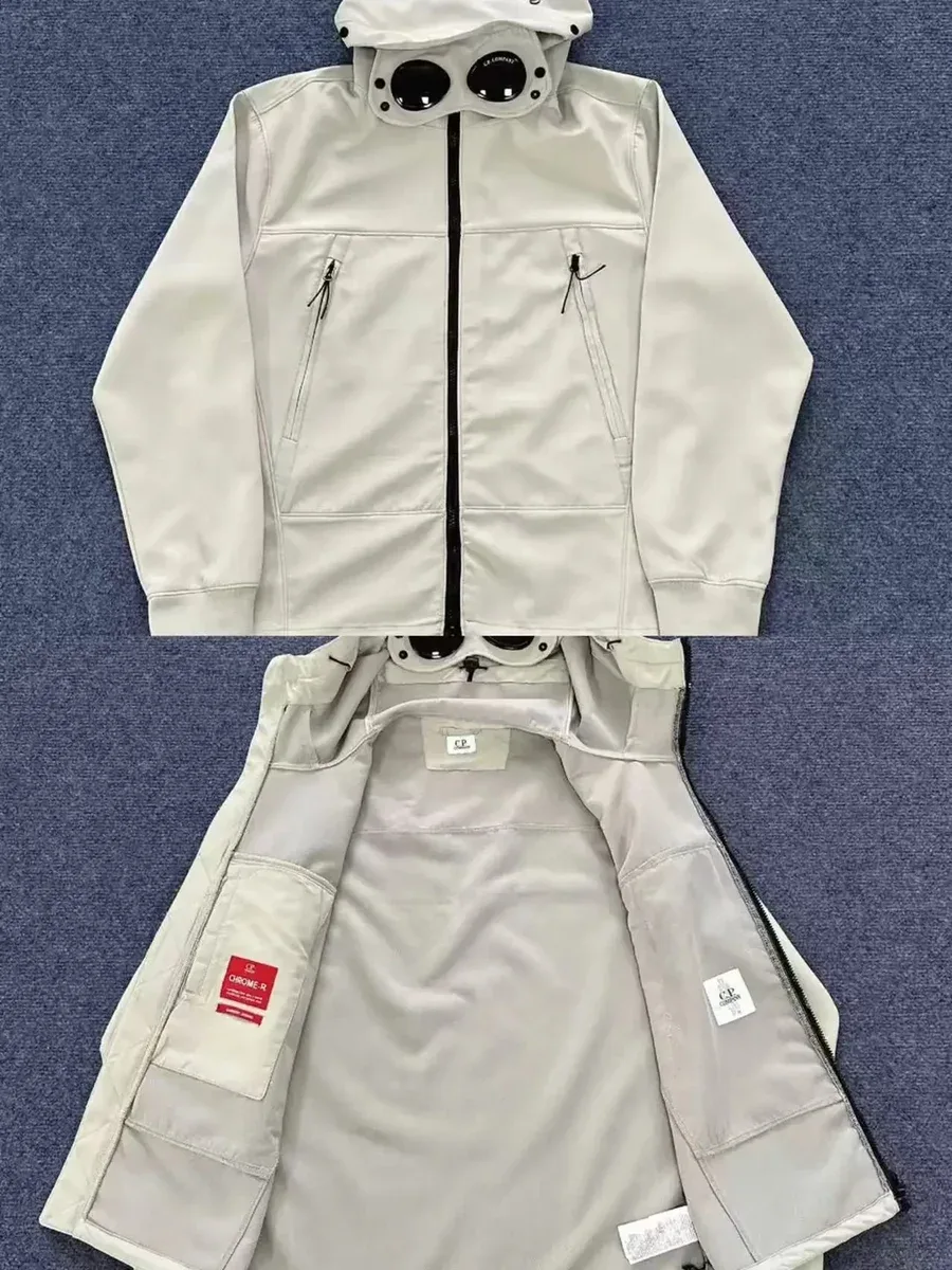Chrome Hearts Chrome Hearts Light Grey Goggles Hoodie Coat Grey