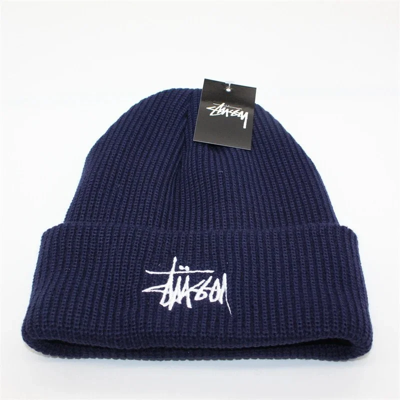 Stussy Stussy Stüssy Beanie Navy Solid Headwear Navy - 1