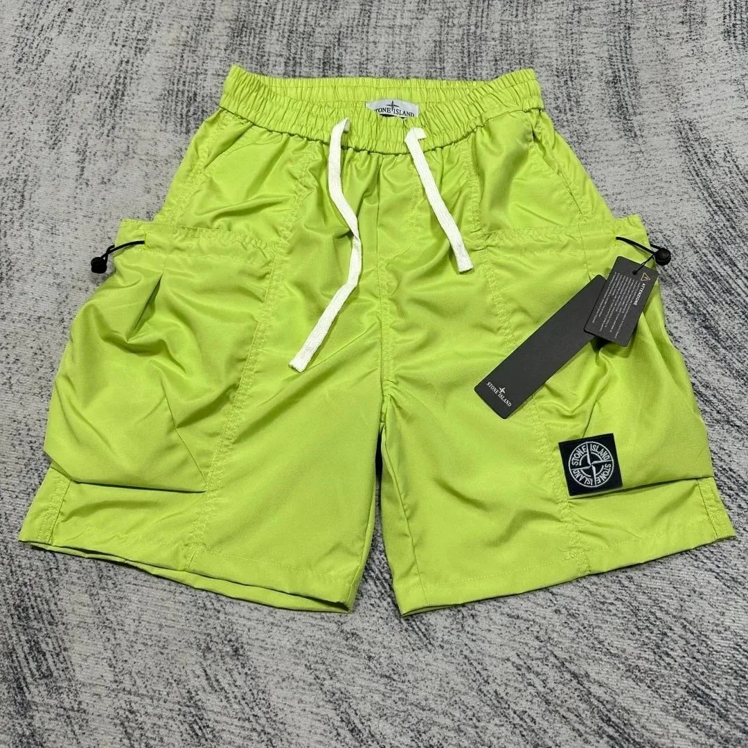 Stone Island Stone Island Lime Green Cargo Shorts Green