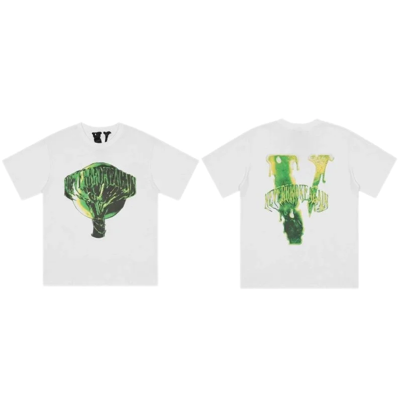 Other White Green Mushroom Print T-Shirt White - 1