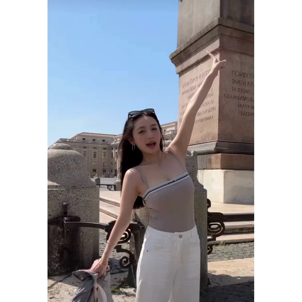 Dior Dior Gray Classic Logo Top Grey
