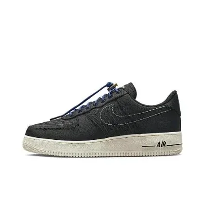 Nike Nike Air Force 1 Black/Blue Thread Sneakers Black