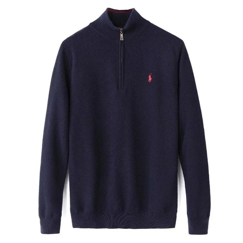 Polo Ralph Lauren Polo Ralph Lauren Navy Blue Zip Neck Sweater Navy - 1