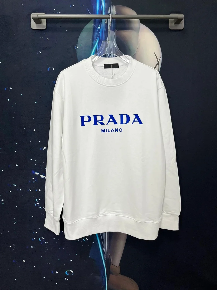 Prada Prada Logo Crewneck Sweatshirt White White