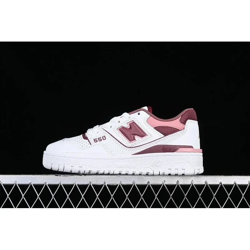 New Balance New Balance 550 White & Burgundy Sneakers White - 1