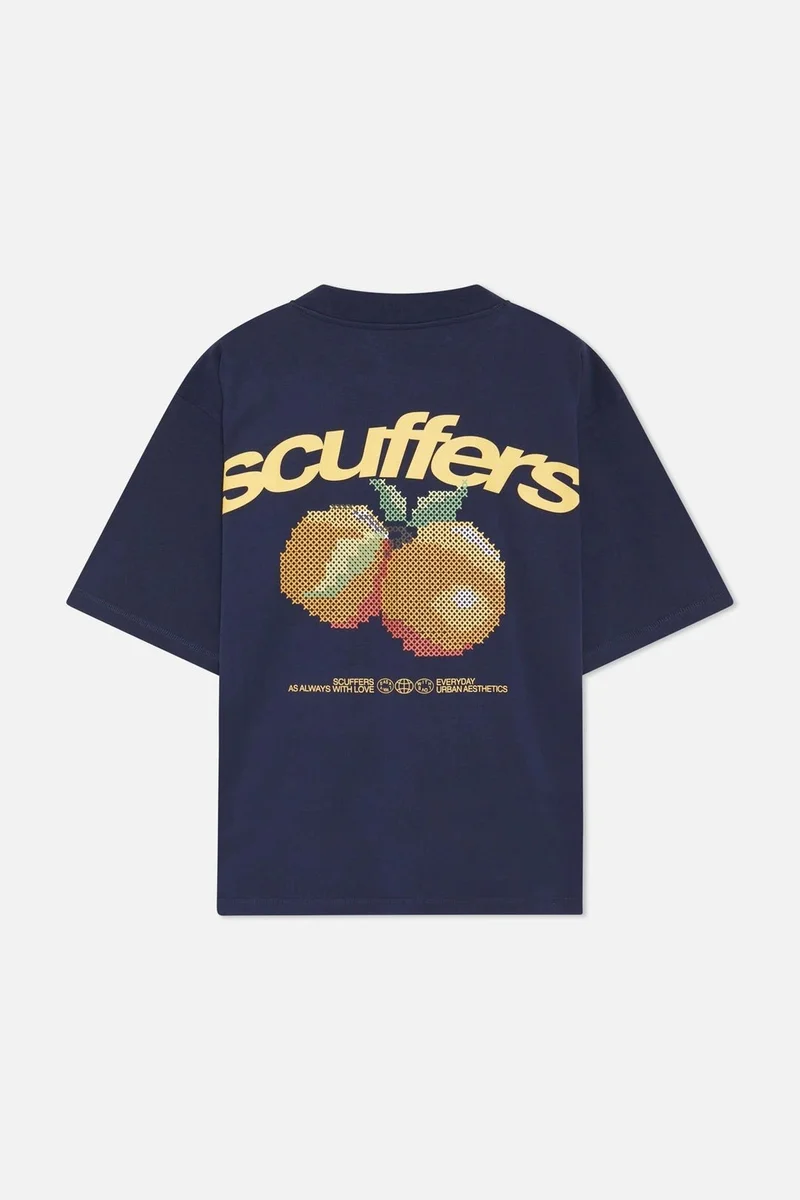 Other Scuffers Dark Blue Fruit Print T-Shirt Navy - 1