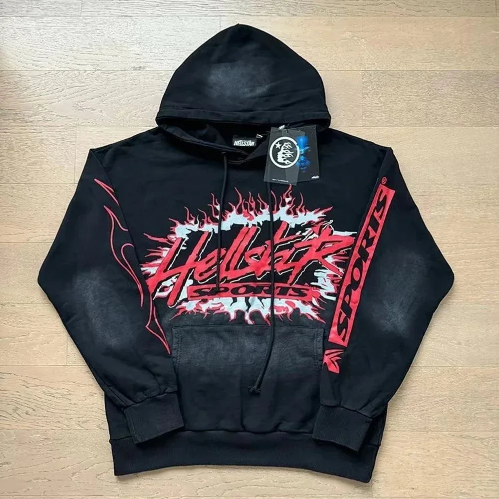 Hellstar Hellstar Studios Black/Red Flame Hoodie Black - 1