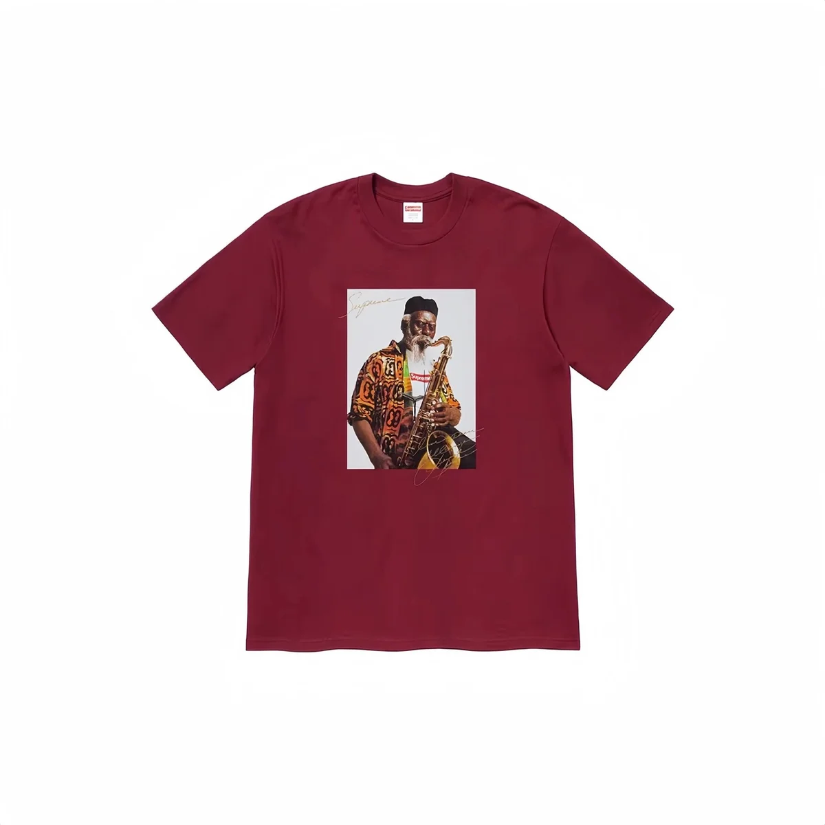 Supreme Supreme Saxophone Graphic T-Shirt Burgundy Red - 1