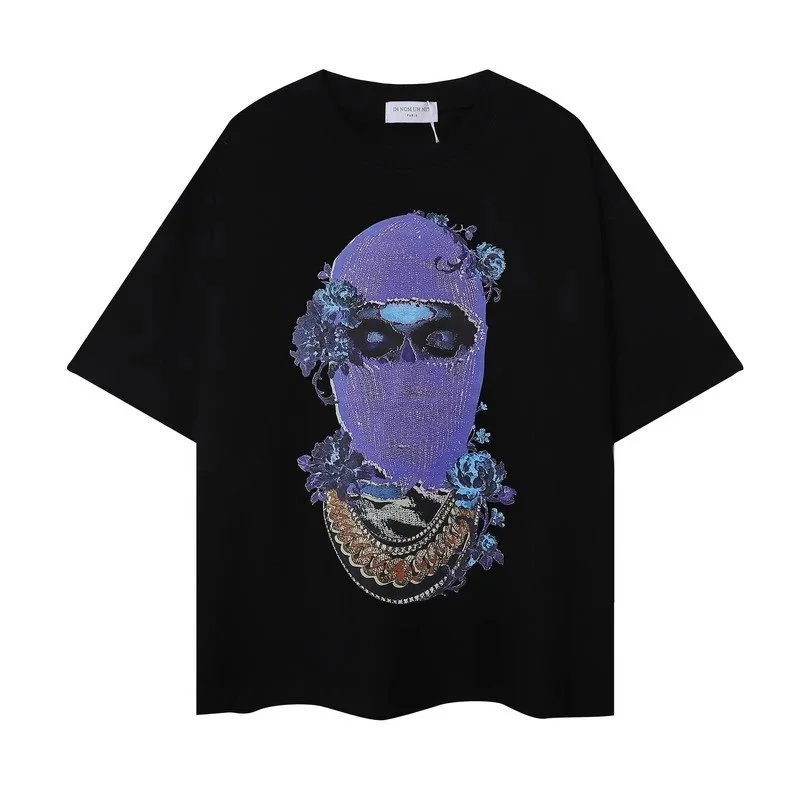 Other Oversized Black Balaclava Graphic T-Shirt Black - 1