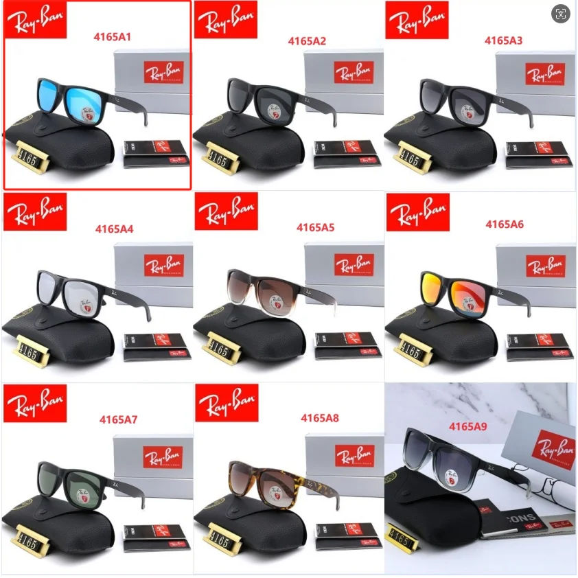 Ray-Ban Ray-Ban 4165 Black/Blue Mirror Sunglasses Black - 1