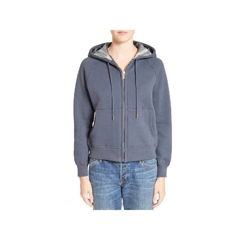 Other Unisex Hoodie in孔雀蓝 Color Blue - 1