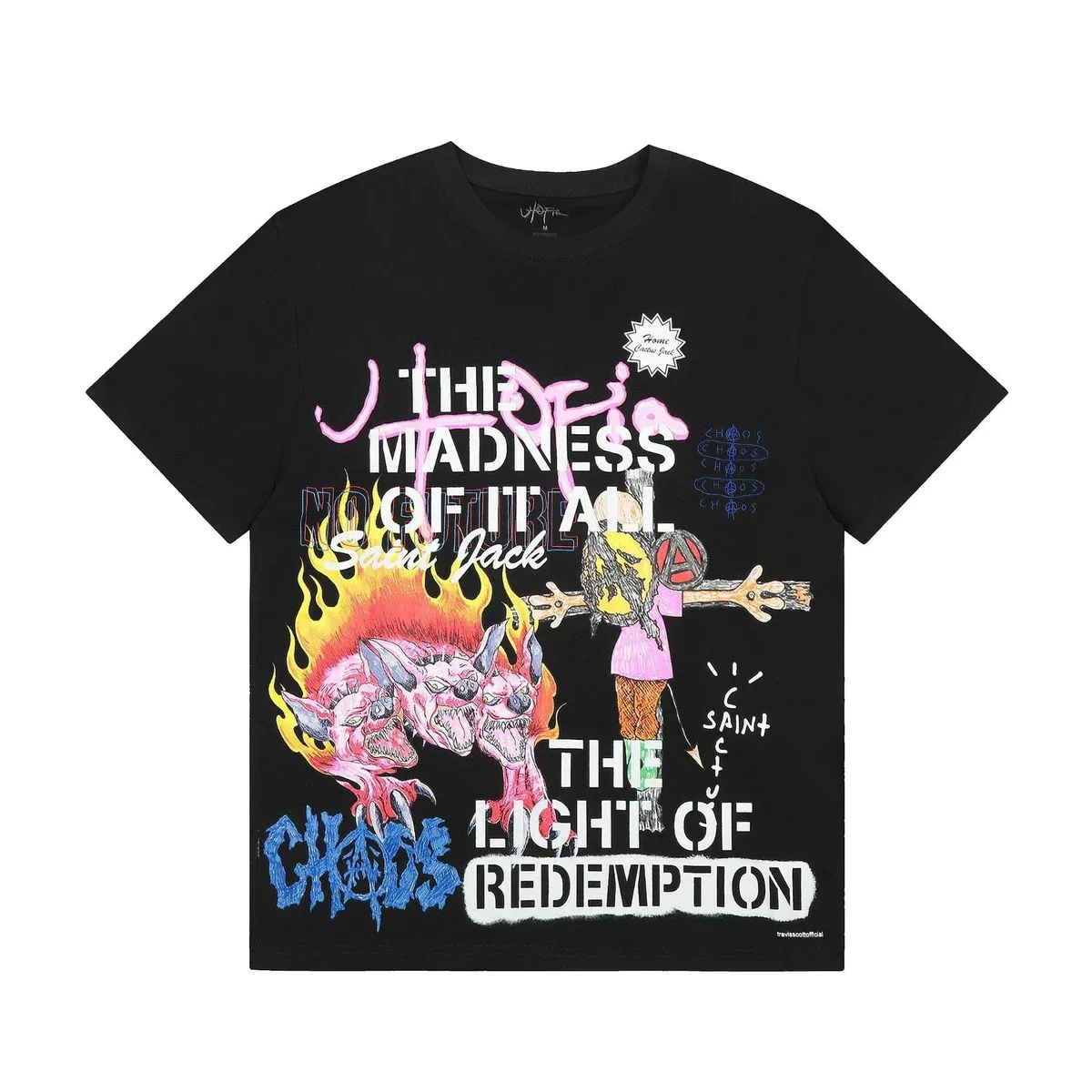 Travis Scott Travis Scott Cactus Jack The Madness of It All T-Shirt Black Black