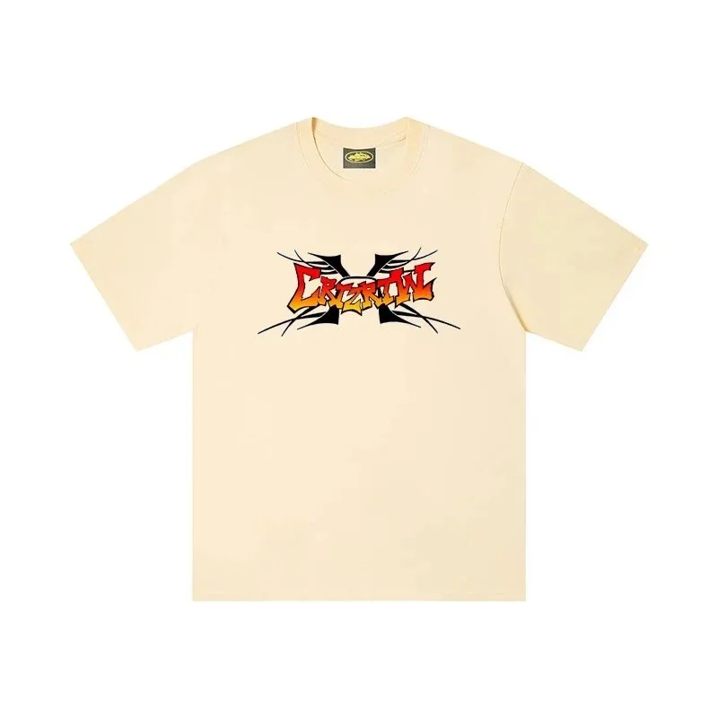 Other Unknown Brand Cream 'CRAZTIN' T-Shirt Cream - 1
