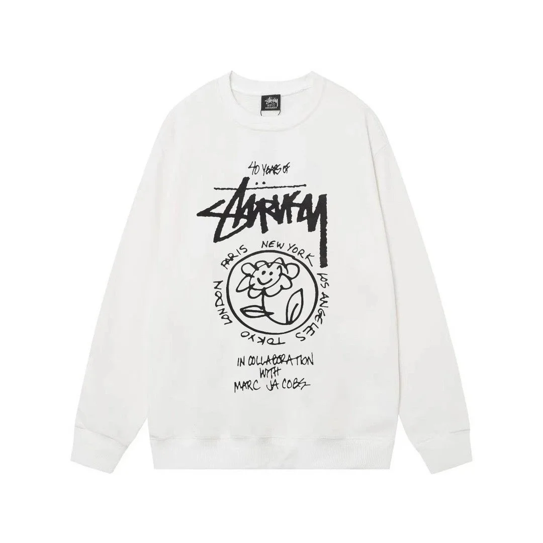 Stussy Stussy Stüssy Flower Sweatshirt White White - 1