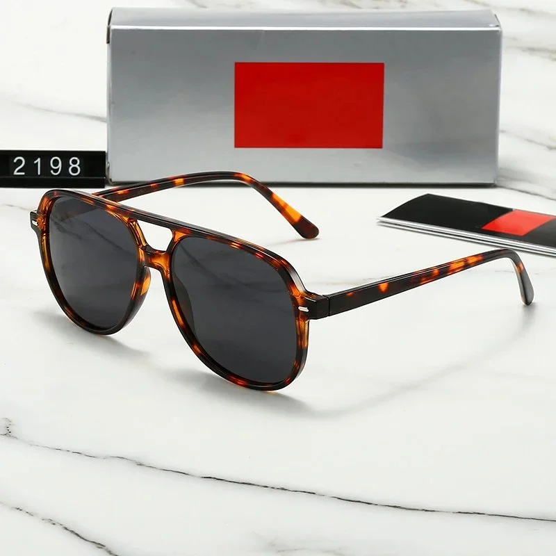 Other Unisex Tortoiseshell Aviator Sunglasses 2198-C Eyewear Brown - 1