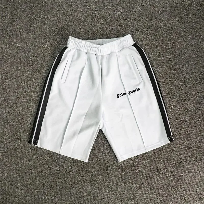 Palm Angels Palm Angels Track White Black Stripe Shorts White - 1