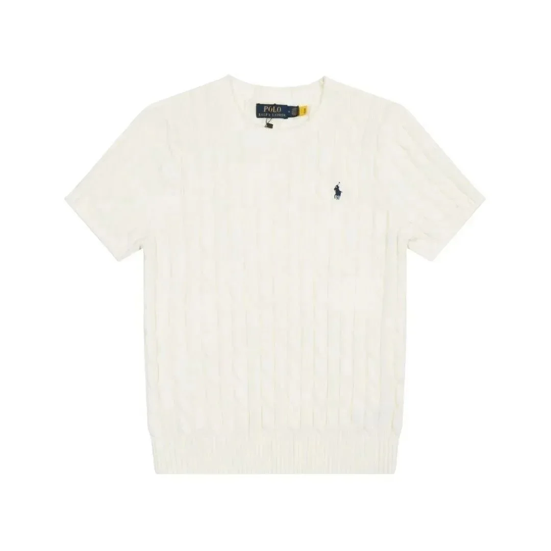 Polo Ralph Lauren Polo Ralph Lauren Cable Knit T-Shirt Cream Cream - 1