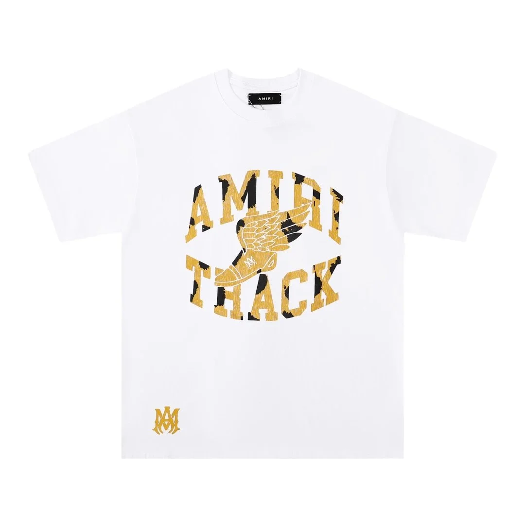Amiri Amiri AM1061 White Winged Logo T-Shirt White - 1