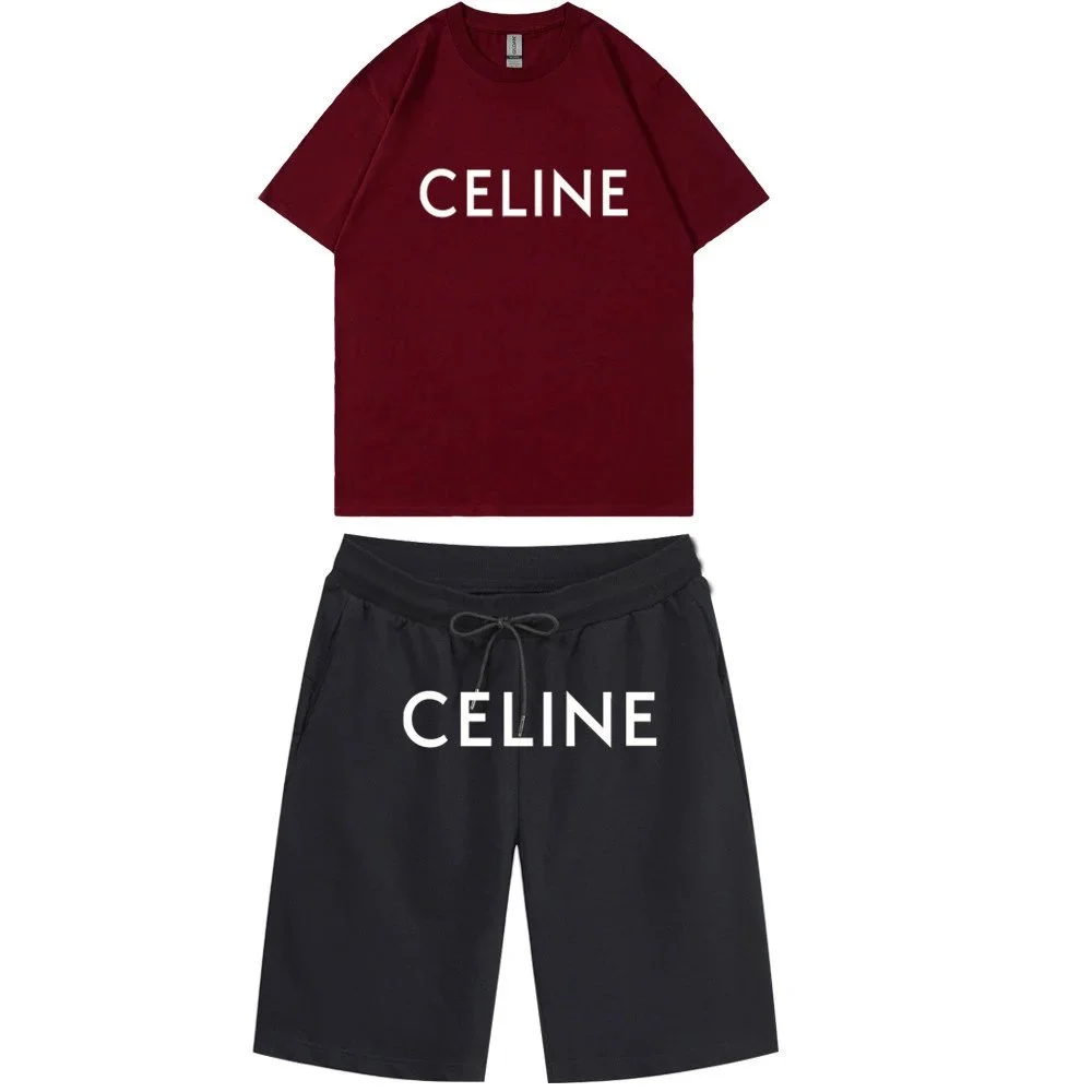 Celine Celine Classic Logo Red Co-ord Set Red