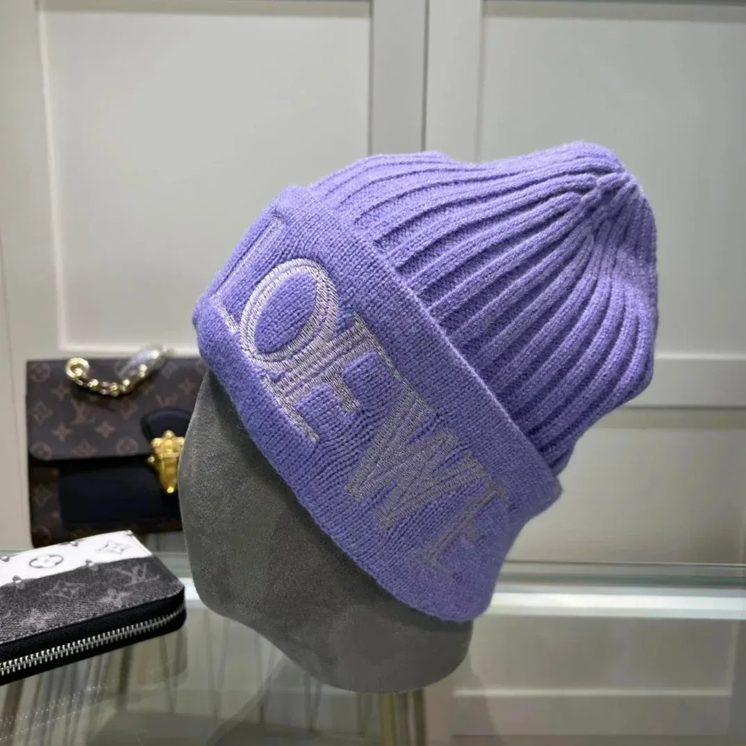 Loewe Loewe Embroidered Logo Beanie - Purple Purple