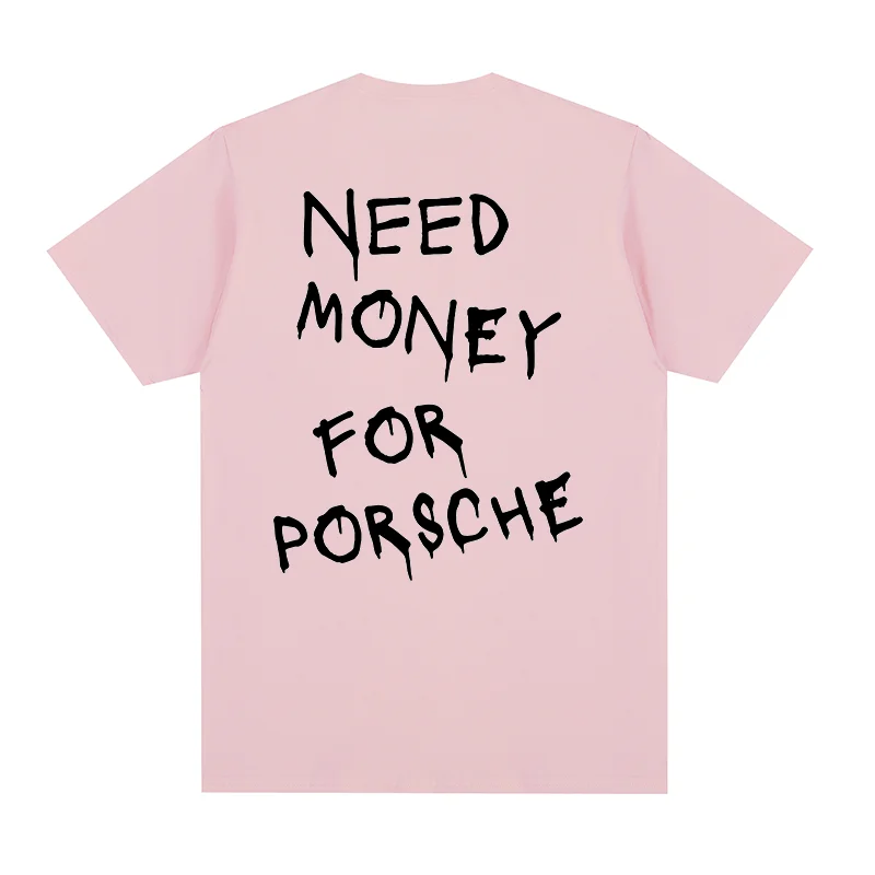 Other Pink 'Need Money for Porsche' T-Shirt Pink - 1