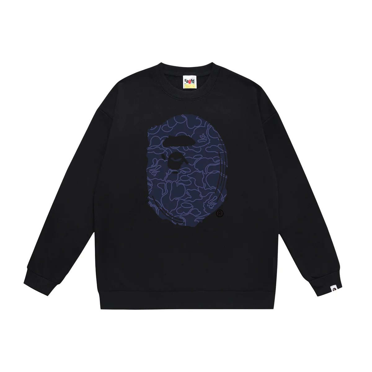 A Bathing Ape A Bathing Ape BAPE STA Black with Blue Camo Graphic Sweatshirt Black - 1