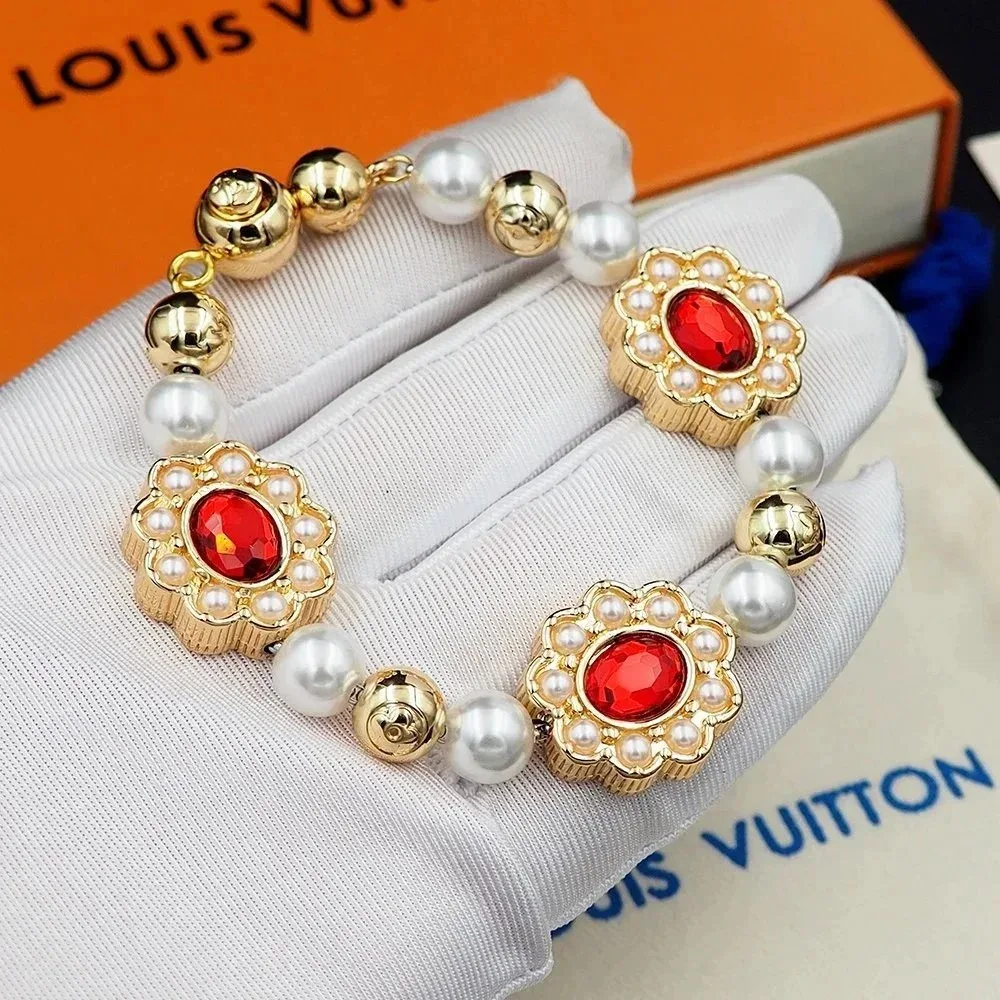 Louis Vuitton Louis Vuitton Red Pearl Bracelet Jewelry Red - 1