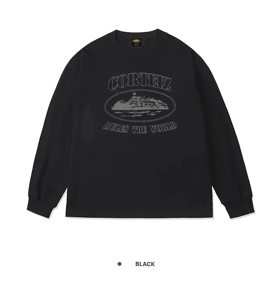 Corteiz Corteiz Rules The World Black Long Sleeve T-Shirt Black - 1