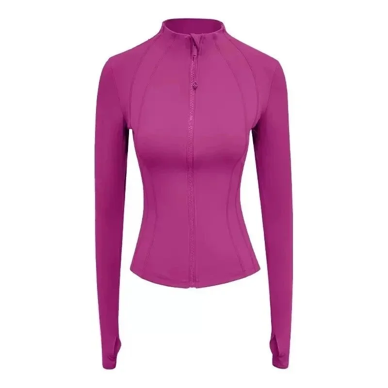 Other Wild Berry Purple Zip-Up Long Sleeve Top Purple - 1