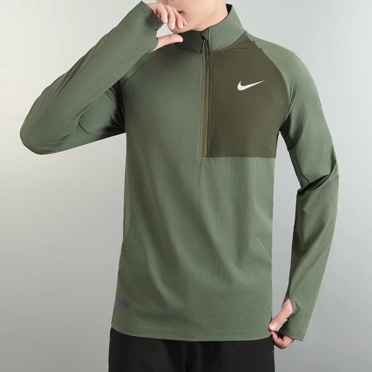 Nike Nike Air Tech Fleece Olive Green Top Green - 1