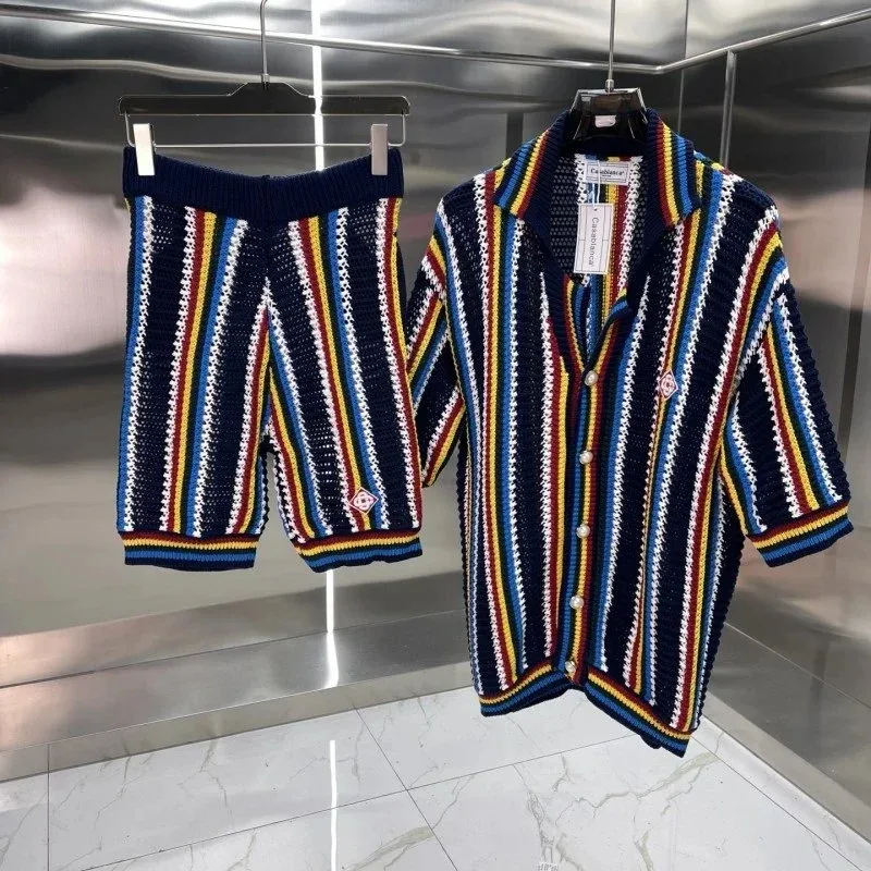 Other Striped Knit Set in Navy & Multi Color Co-ord Set Navy - 1