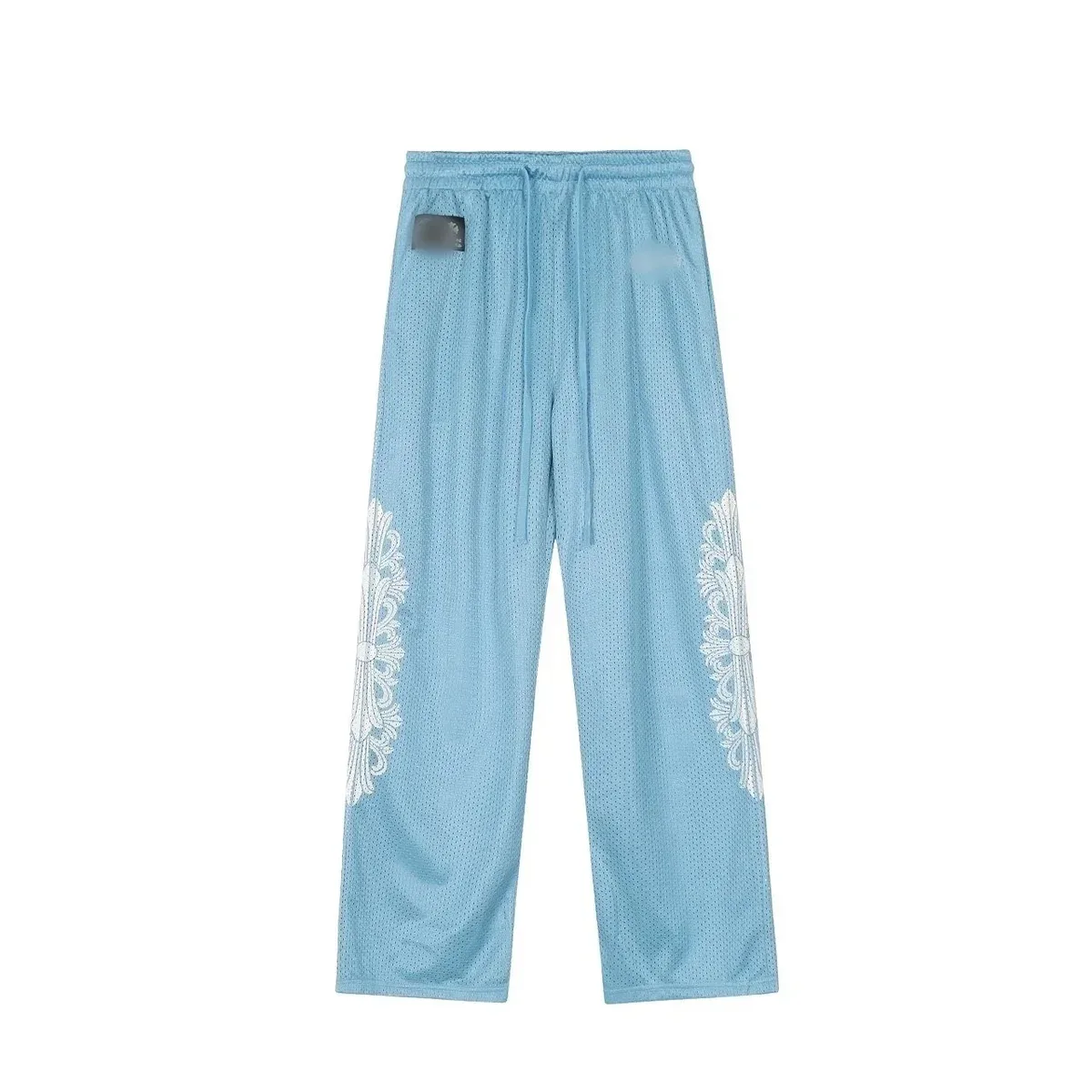Chrome Hearts Chrome Hearts CH Cross Light Blue Mesh Pants Blue - 1