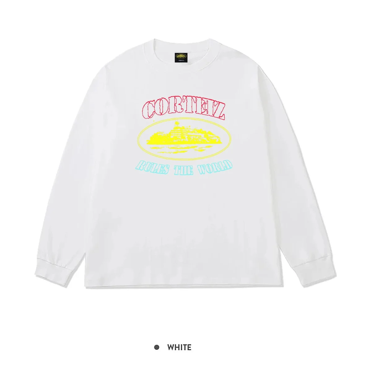 Corteiz Corteiz Rules the World White Long Sleeve T-Shirt White - 1