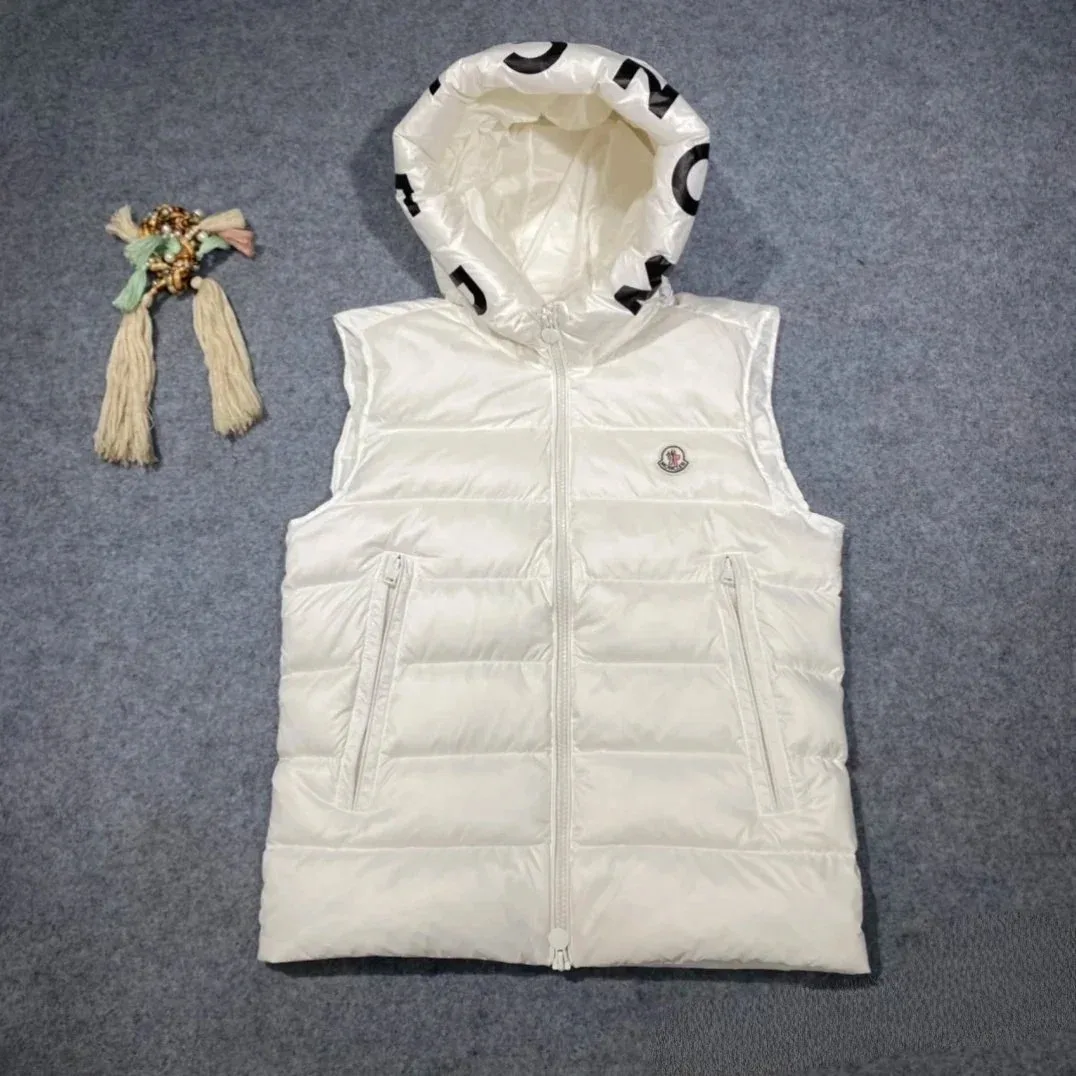 Moncler Moncler White Hooded Puffer Vest White