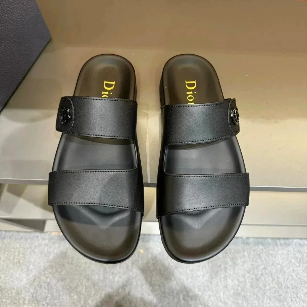 Dior Dior B30 Double-Strap Slide Black Black