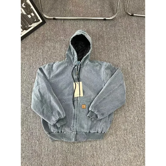 Carhartt Carhartt Detroit Hooded Jacket Blue Denim Blue