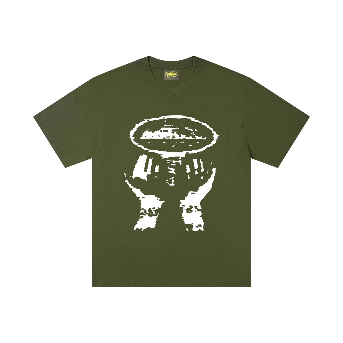 Other Olive Green Hands Graphic T-Shirt Green - 1